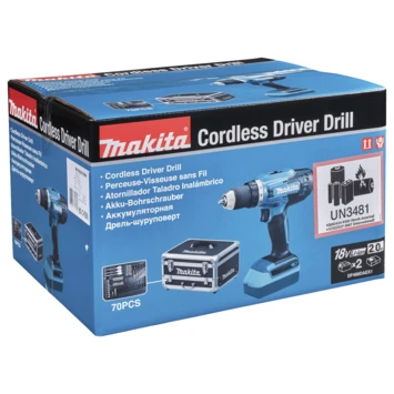 Makita 18V accuboormachine DF488DAEX1 + 70-delige accessoireset Makita 18V Accuboormachine DF488DAEX1 + 70-delige Accessoireset -Kwaliteitswinkel Voor Thuishulpmiddelen 123 3315