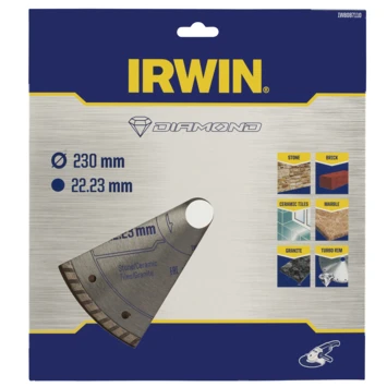 Irwin diamantzaagblad voor haakse slijper Ø230 mm. Voor kermamiek. Irwin Diamantzaagblad Voor Haakse Slijper Ø230 Mm. Voor Kermamiek. -Kwaliteitswinkel Voor Thuishulpmiddelen 123 689